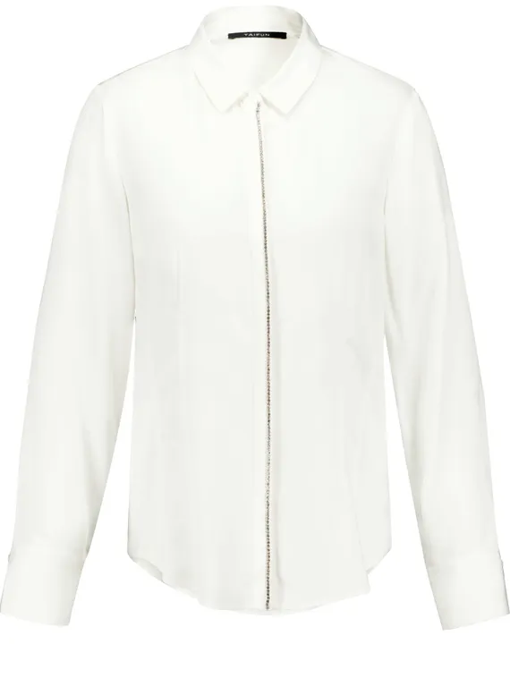 TAIFUN Блуза с планкой из страз