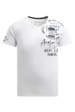 CAMP DAVID Футболка с V-вырезом