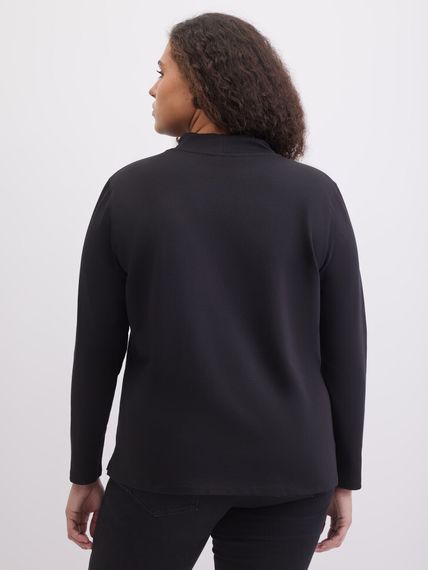 SAMOON Лонгслив с воротником-стойкой