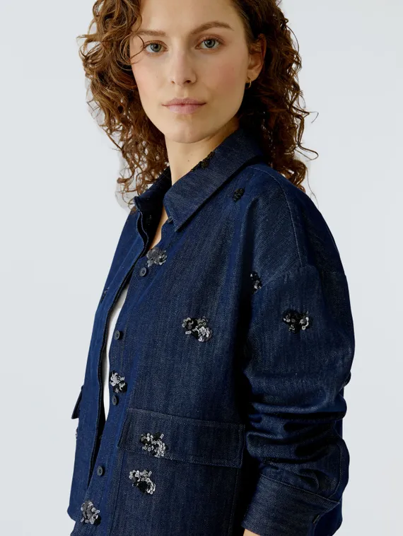 Oui Жакет с вышивкой пайетками