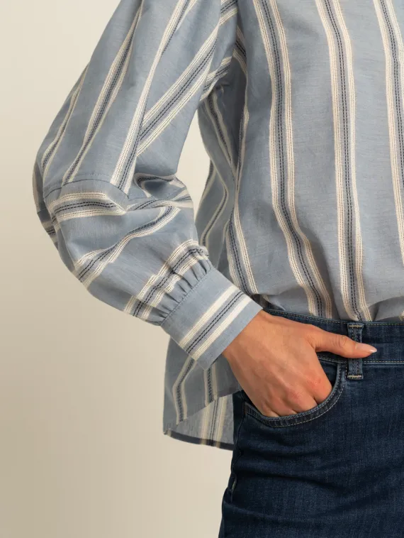 EXPRESSO Блузка в жаккардовую полоску