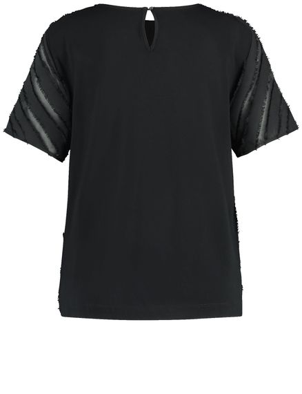 GERRY WEBER Блуза короткий рукав черная