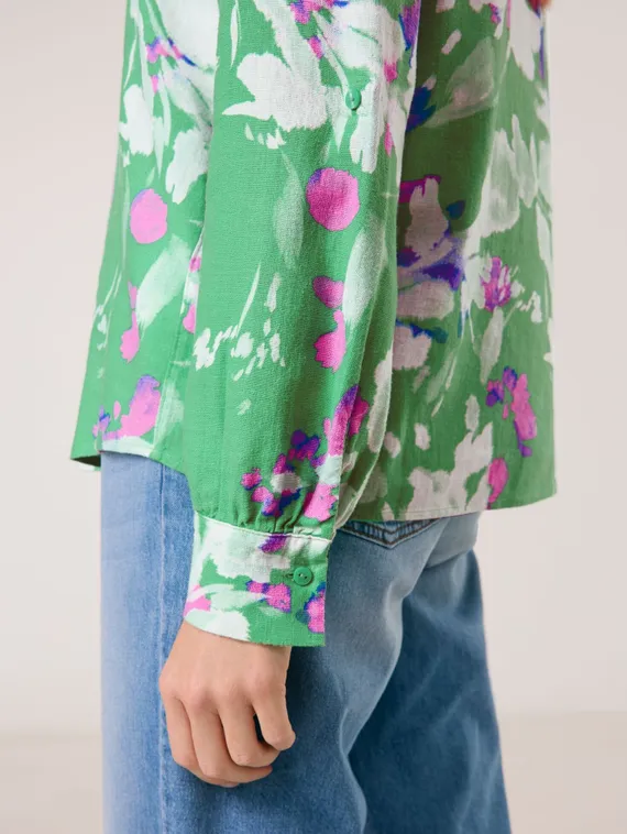 TAIFUN Рубашка из смеси льна и вискозы