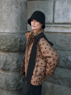 BULMER Куртка с вязаным шарфом-капюшоном