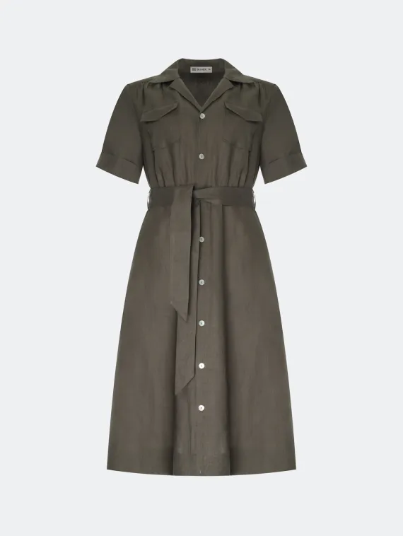 BULMER Платье-рубашка из 100% льна