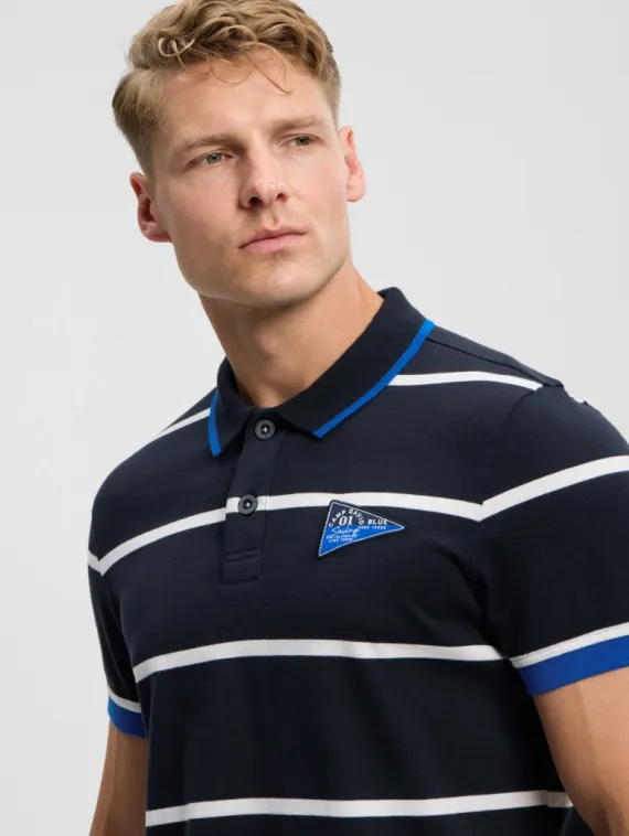 CAMP DAVID Поло в полоску