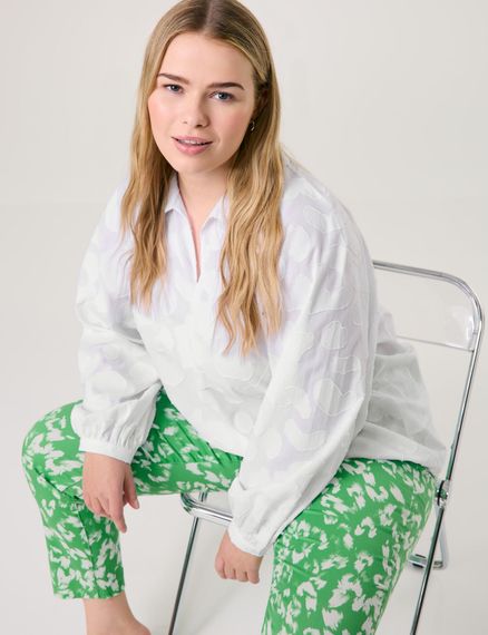 SAMOON Блуза с жаккардовым узором