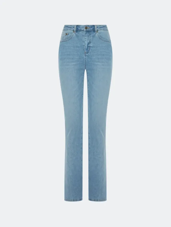 BULMER Прямые джинсы с деликатной вышивкой