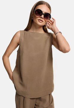 CATNOIR Топ из смеси вискозы и льна