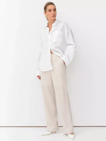 BULMER Брюки льняные в полоску