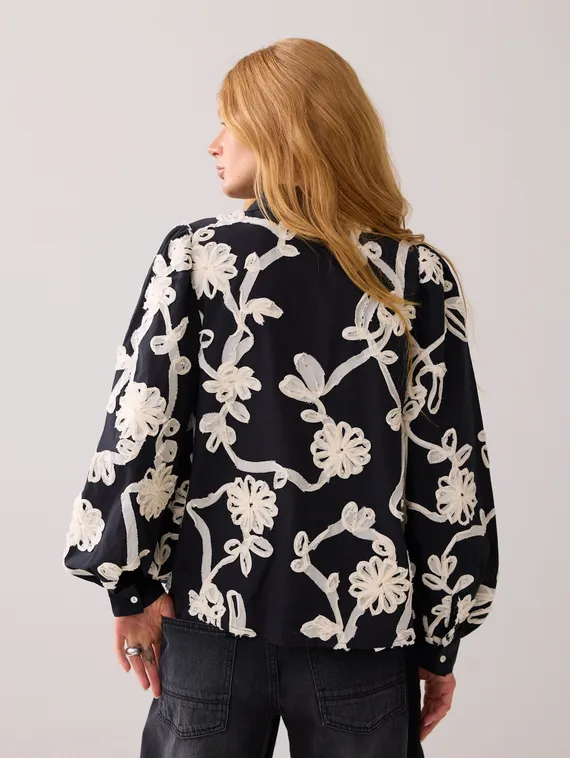 SUMMUM Блузка с цветочной лентой