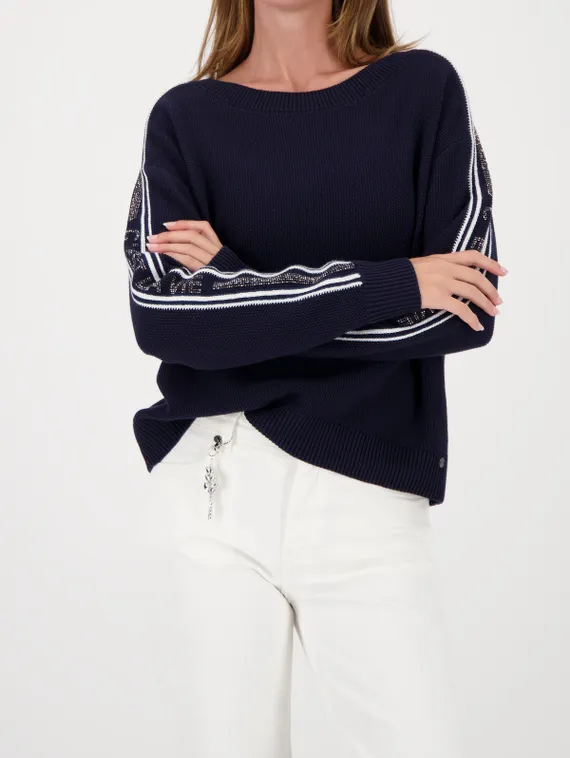 MONARI Джемпер с надписью на рукавах