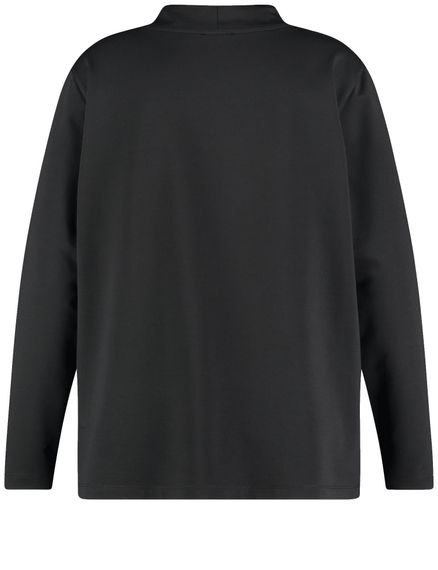 SAMOON Лонгслив с воротником-стойкой