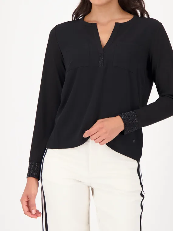 MONARI Креповая блуза со стразами