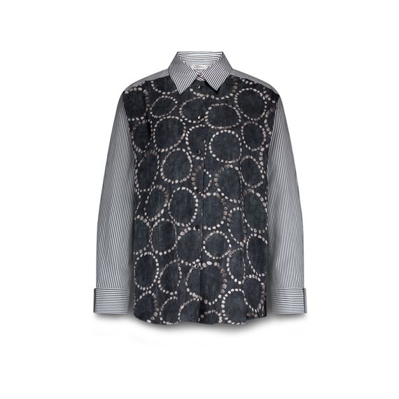 SUMMUM Блуза-рубашка из смесовой ткани