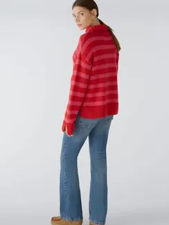 Oui Свитер из смеси хлопка с шерстью