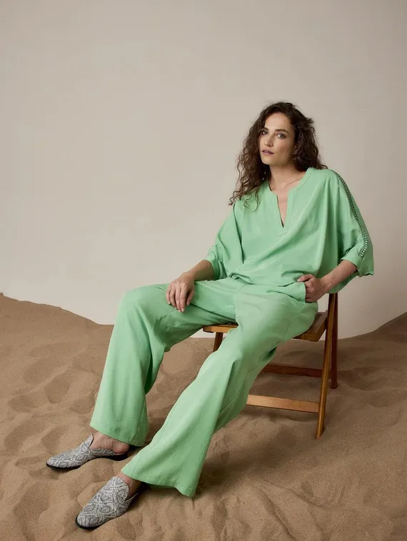 SUMMUM Блуза с V-вырезом