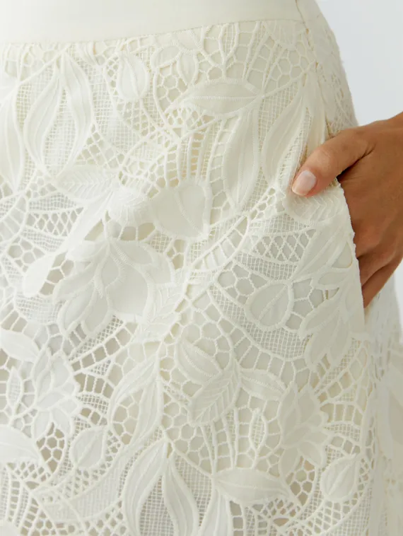 Oui Юбка из хлопкового кружева