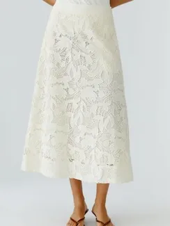 Oui Юбка из хлопкового кружева