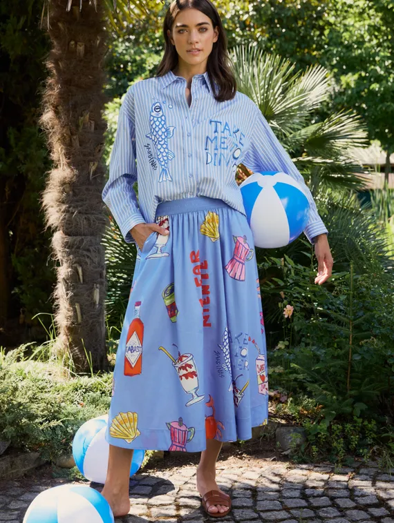 Elisa.and.me Блуза оверсайз в полоску