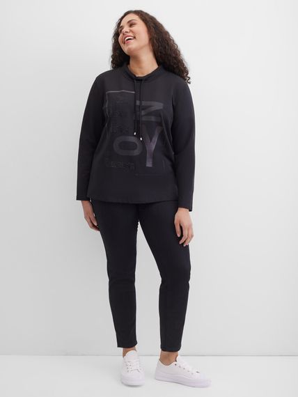 SAMOON Лонгслив с воротником-стойкой