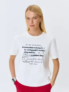 BULMER Белая футболка с шрифтовым принтом