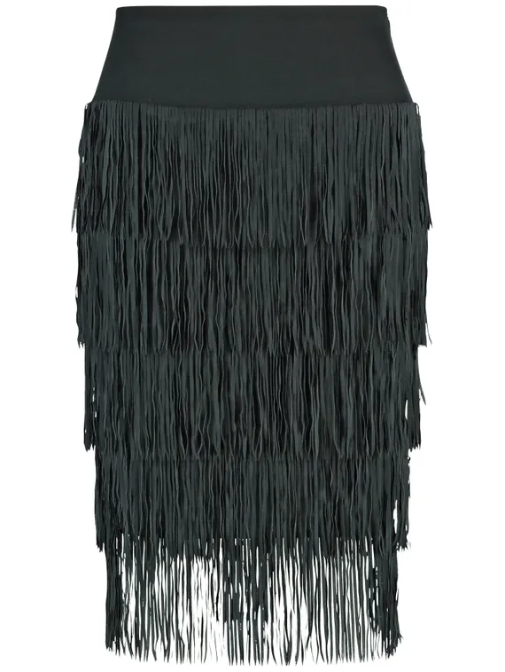 SAMOON Юбка с бахромой
