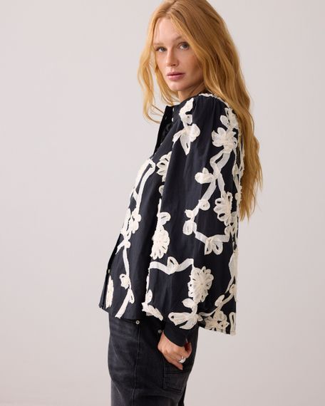 SUMMUM Блузка с цветочной лентой