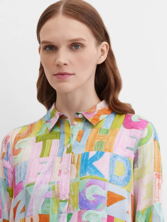 Elisa.and.me Платье-рубашка с абстрактным принтом