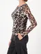 MONARI Рубашка из сетки с леопардовым принтом