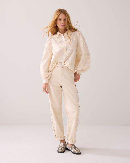 SUMMUM Блуза с цветочной лентой