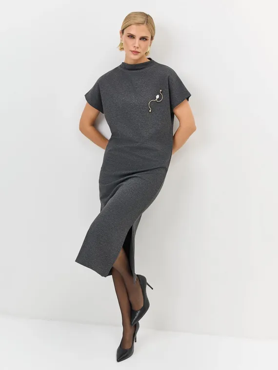 BULMER Платье трикотажное с брошью