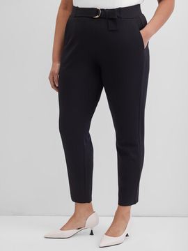 SAMOON Брюки укороченные черные