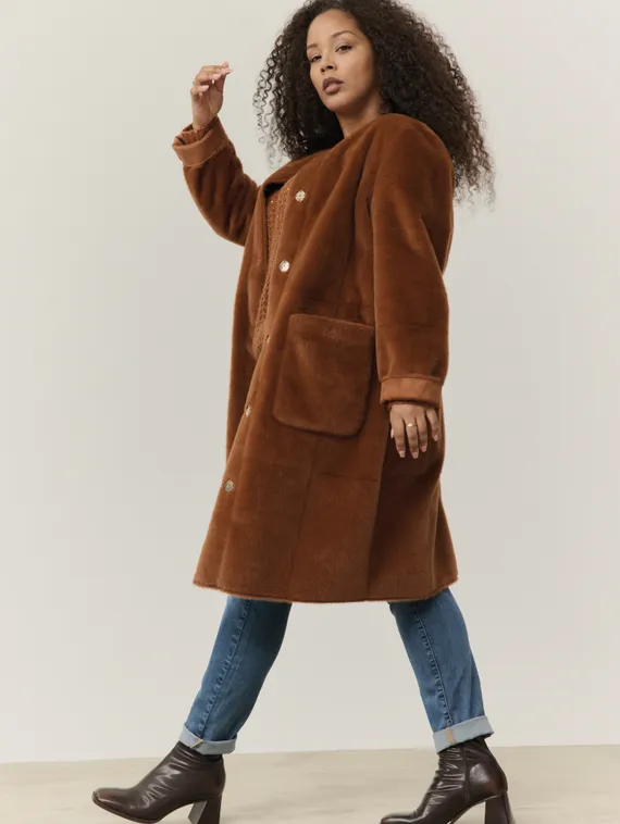 SAMOON Пальто из искусственной замши