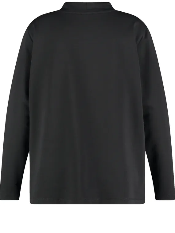 SAMOON Лонгслив с воротником-стойкой