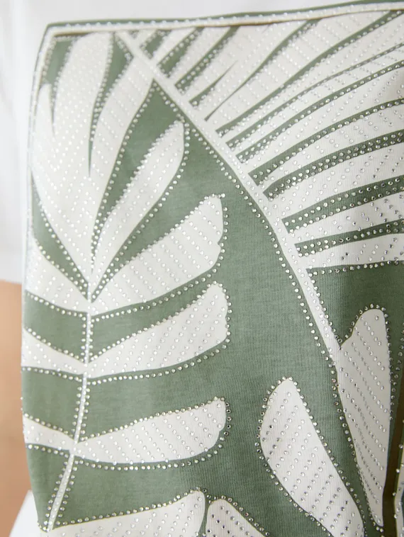 Oui Футболка со стразами