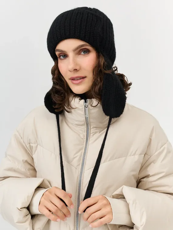 BULMER Шапка-ушанка черная