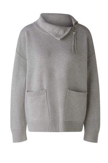 Oui Пуловер из смесового хлопка