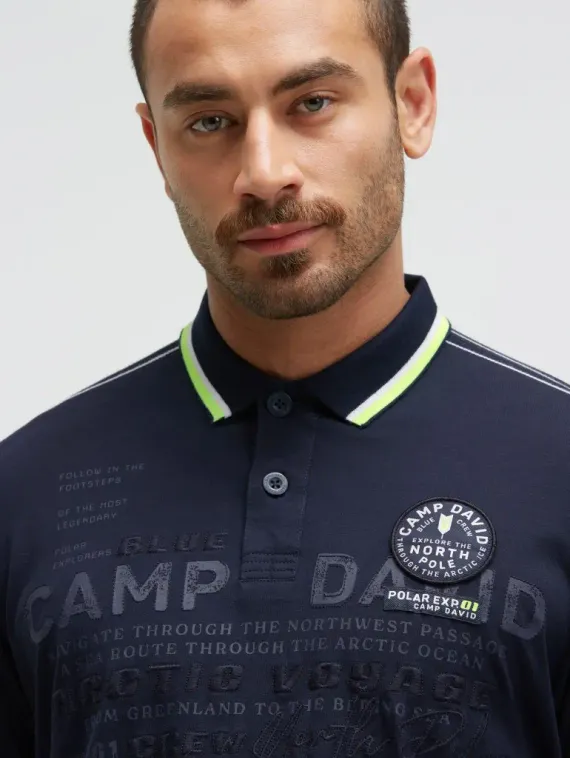 CAMP DAVID Поло с рисунком