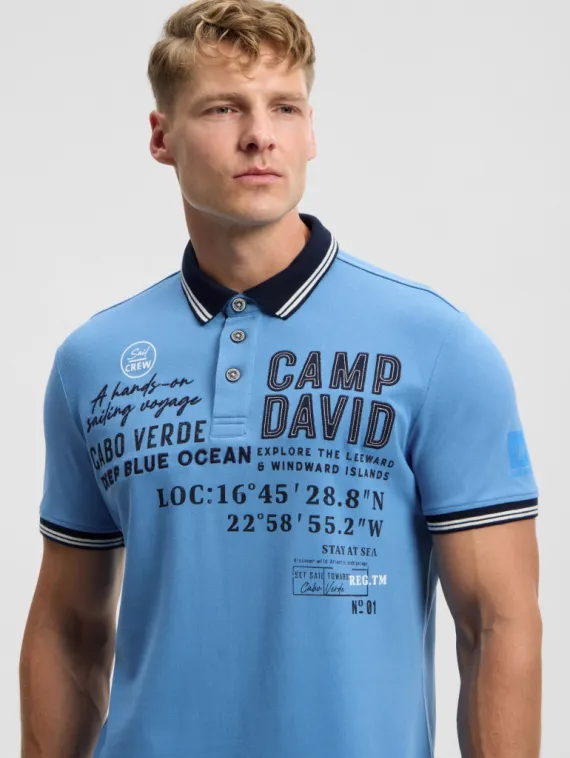 CAMP DAVID Поло из пике с логотипом