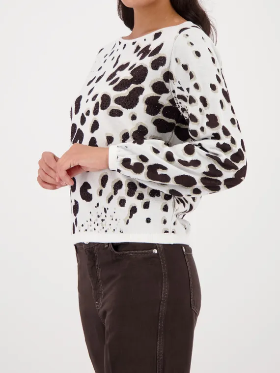 MONARI Джемпер с жаккардовым узором под леопарда