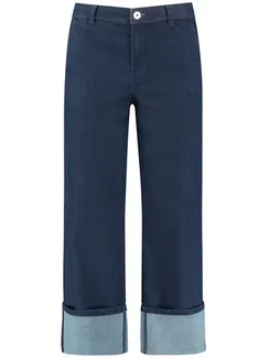 TAIFUN Кюлоты джинсовые с отворотами