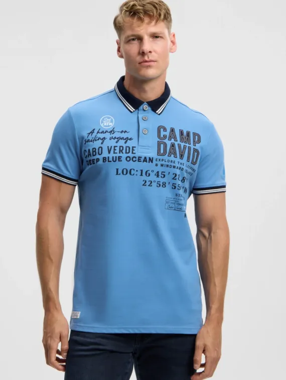 CAMP DAVID Поло из пике с логотипом