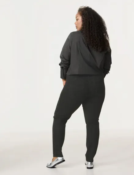 SAMOON Джинсы с декоративными камнями