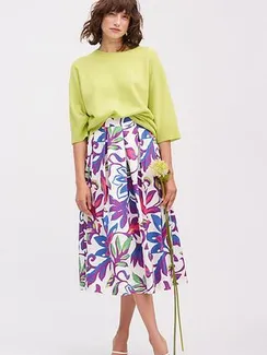 Oui Юбка с цветочным мотивом