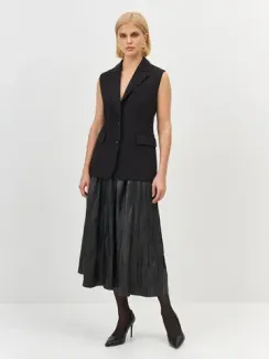 BULMER Юбка миди из экокожи