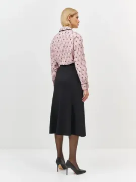 BULMER Юбка-трапеция из смесовой вискозы