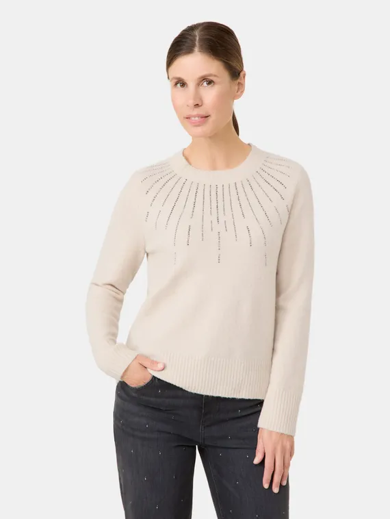 GERRY WEBER Джемпер с декоративными стразами