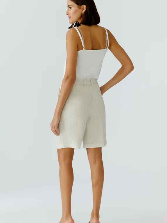 Oui Льняные бермуды