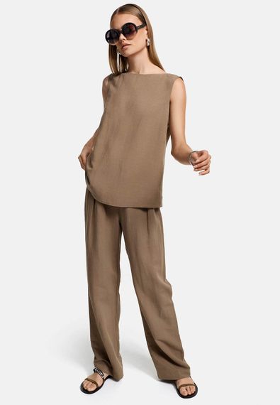 CATNOIR Топ из смеси вискозы и льна